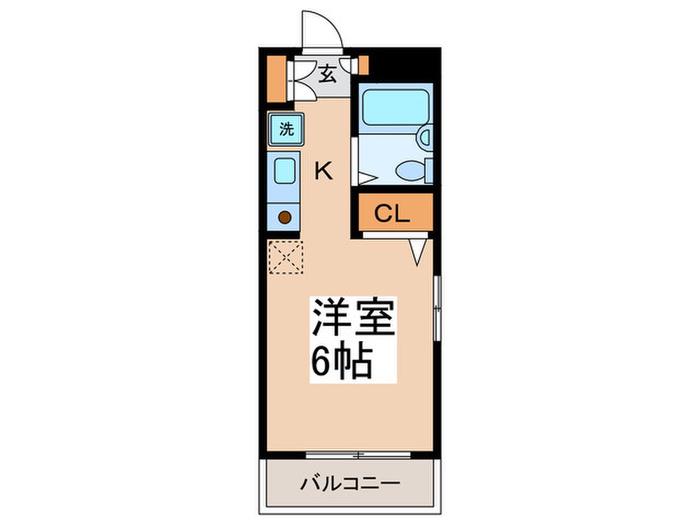 セザール南大井(1K/3階)の間取り写真