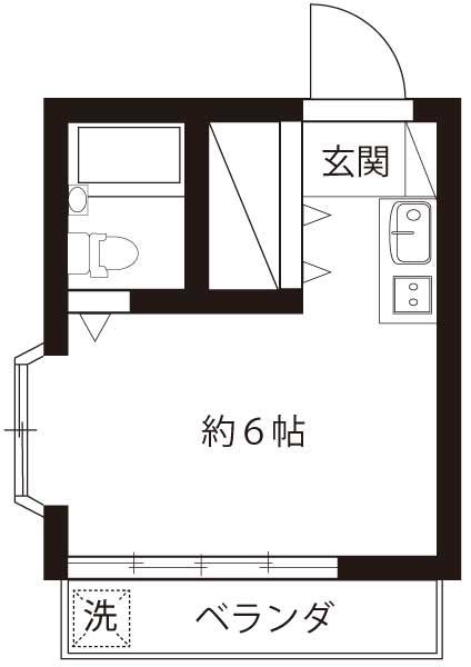 メゾン東洋3(ワンルーム/2階)の間取り写真