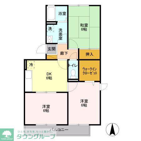 ピラタスV(3DK/1階)の間取り写真