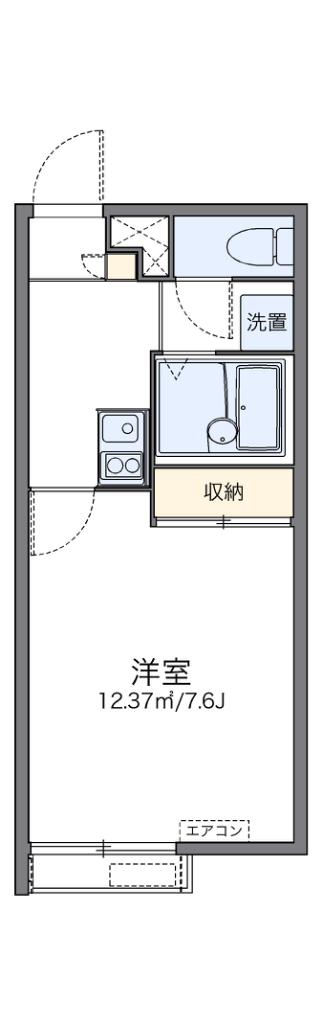 レオパレスエムエイチ コート(1K/2階)の間取り写真