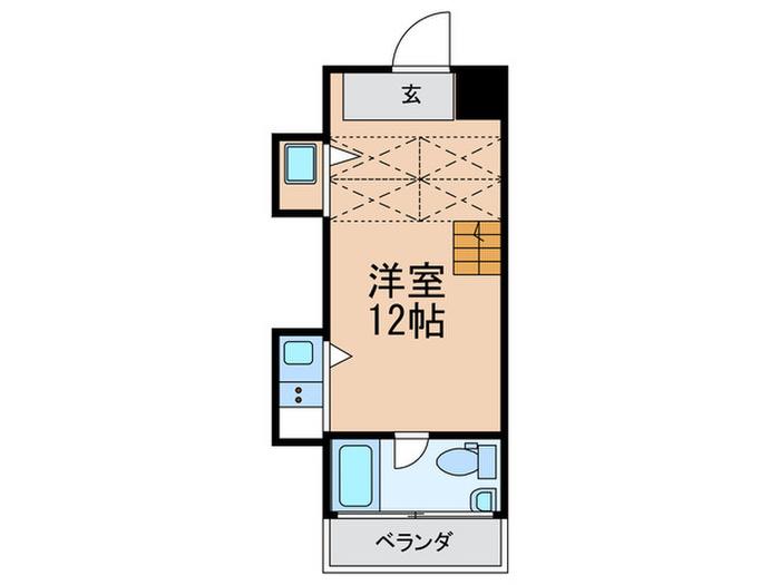 ユーレジデンス弁天町(ワンルーム/5階)の間取り写真