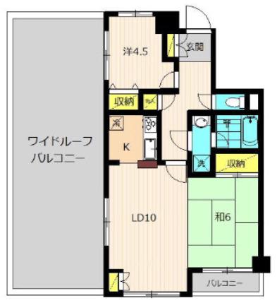 シャルマンコーポ志村3丁目(2LDK/5階)の間取り写真