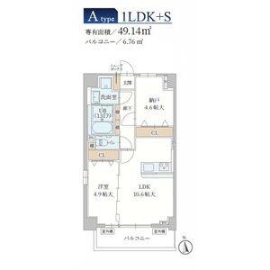 ル・モベイ天神橋(1SLDK/3階)の間取り写真
