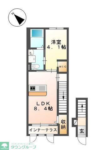 リブロ弐番館(1LDK/2階)の間取り写真