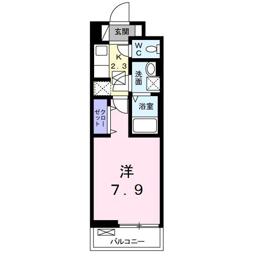 コンフォート.T(1K/1階)の間取り写真