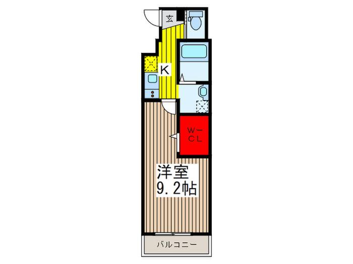 ベスト川口(1K/2階)の間取り写真