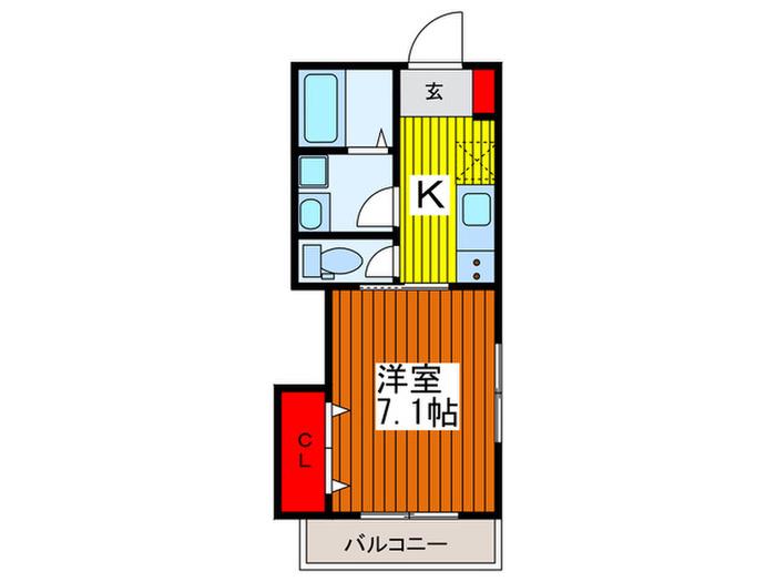 アル・ソレイユ・K(1K/2階)の間取り写真