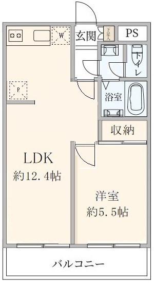 パル池上(1LDK/1階)の間取り写真
