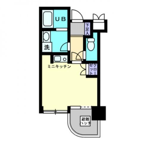 アルファコンフォート福岡西新(1K/3階)の間取り写真