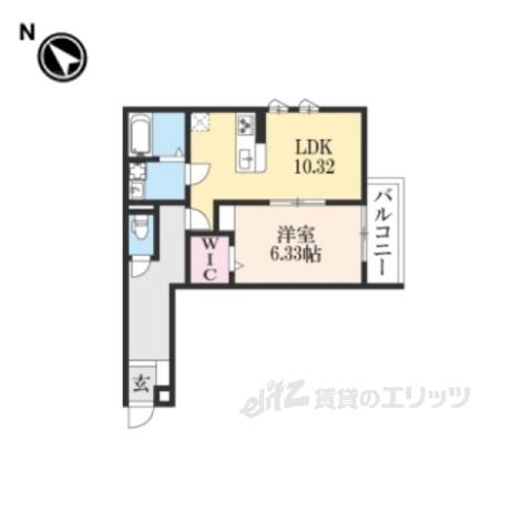 CASA SERENO(1LDK/2階)の間取り写真