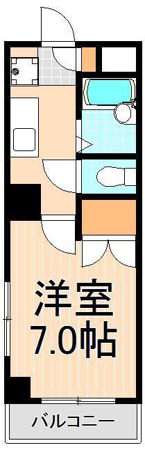 メゾン河原(1K/5階)の間取り写真