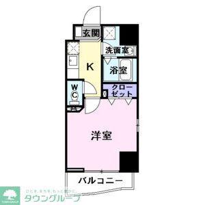 アゲート白壁(1K/4階)の間取り写真