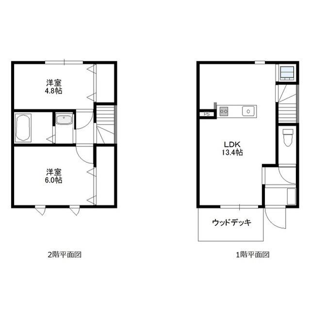 REMALE西鶴崎(2LDK/1階)の間取り写真