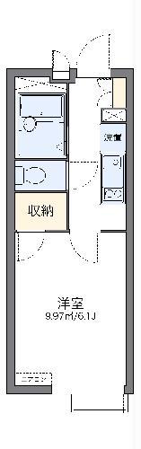 レオパレスブルーシャイン(1K/2階)の間取り写真