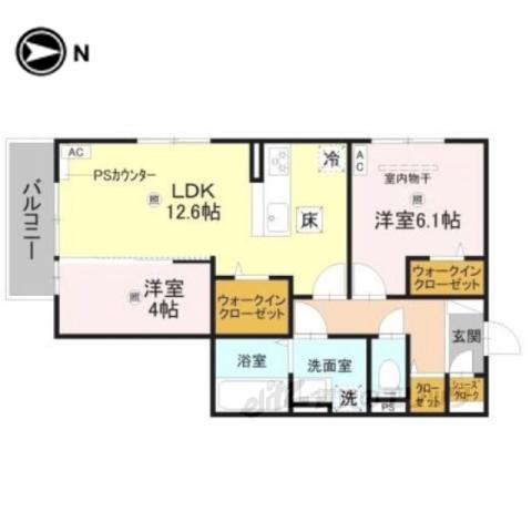 グラン ソフィア(2LDK/1階)の間取り写真