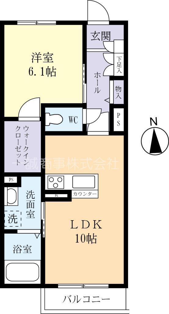 メゾン・セ・ラヴィ(1LDK/2階)の間取り写真