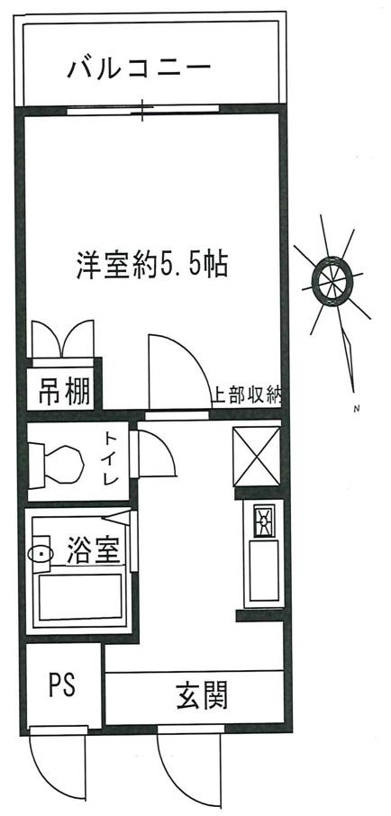 クリスタルカーサII(1K/3階)の間取り写真