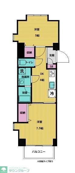 マナロコーポ(2DK/5階)の間取り写真