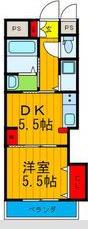 三熊元町ハイツ(1DK/1階)の間取り写真