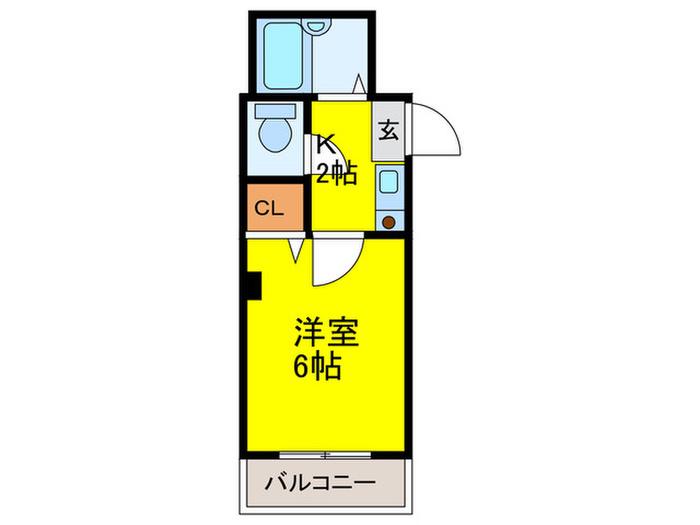 アーバンライフ上島21(1K/2階)の間取り写真