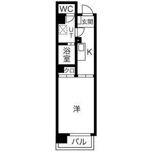 MERRY住之江公園(1K/7階)の間取り写真