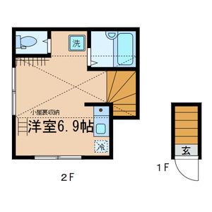 アベックス下高井戸II(ワンルーム/2階)の間取り写真