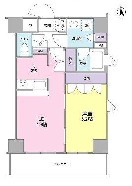 南池袋レジデンス(1LDK/6階)の間取り写真
