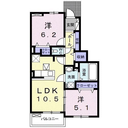 エル モンテ(2LDK/1階)の間取り写真