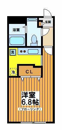 BRANCHE 中野富士見町(1K/1階)の間取り写真