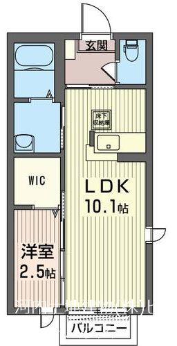 ジュピター陽東(1LDK/1階)の間取り写真