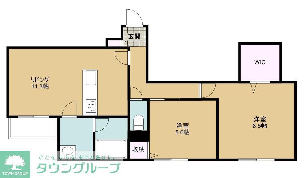 リラフォート(2LDK/3階)の間取り写真