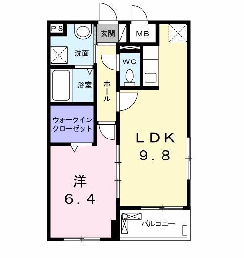 ラ・ルーチェ(1LDK/3階)の間取り写真