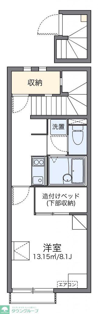 レオネクストからたち(1K/2階)の間取り写真