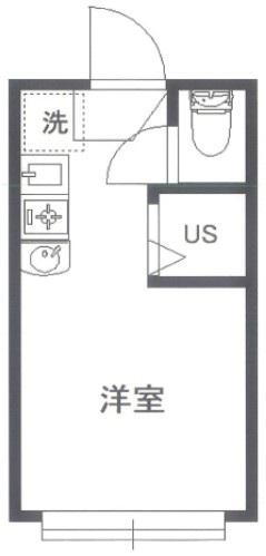 シェスタチャペル(ワンルーム/1階)の間取り写真