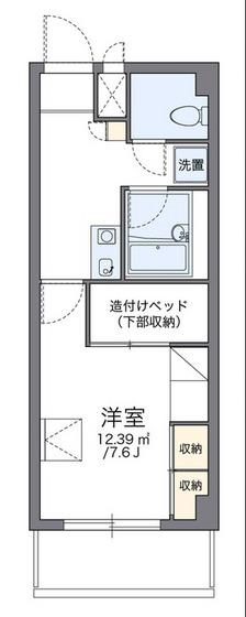 レオパレスHANAGURI(1K/4階)の間取り写真