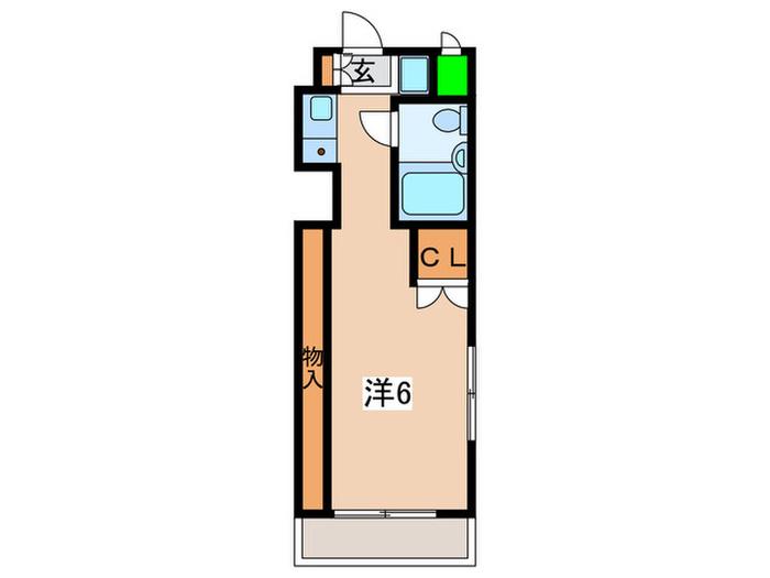トップ横浜上永谷(ワンルーム/1階)の間取り写真