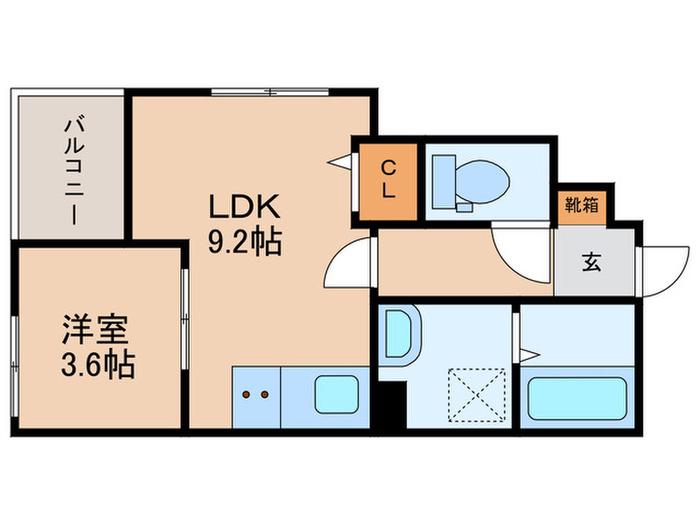 URBAN NEST(1LDK/1階)の間取り写真