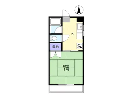 メゾン森合(1K/3階)の間取り写真