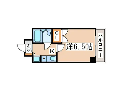 ライオンズマンション国分町(1K/7階)の間取り写真