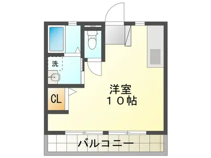コーポ彩(ワンルーム/1階)の間取り写真