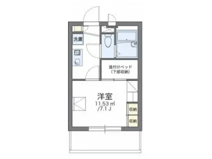 レオパレス大和田II(1K/3階)の間取り写真
