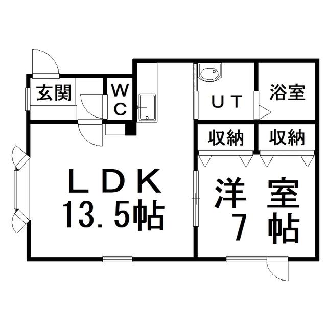 パリクリスタル昭和1号館(1LDK/1階)の間取り写真