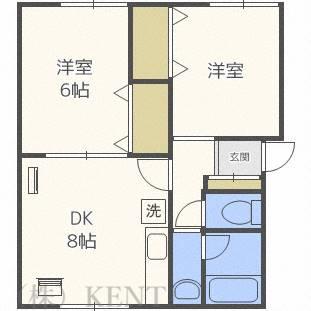 バルーンフラワー(2LDK/2階)の間取り写真