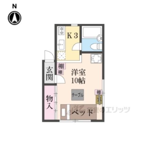 TOMOCALSAIIN(ワンルーム/2階)の間取り写真