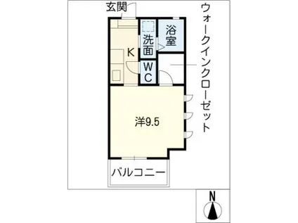 スピカロジュマン(1K/2階)の間取り写真