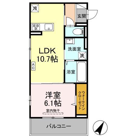 パストラル ヴィラ(1LDK/2階)の間取り写真