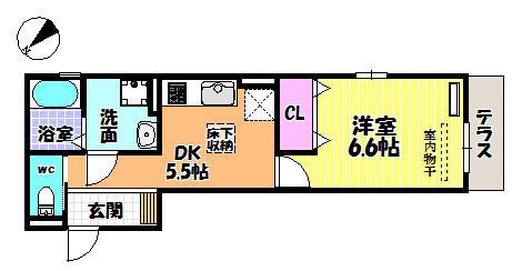 MAISON KINMEI(1DK/1階)の間取り写真