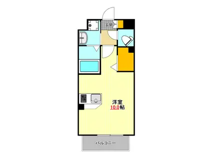 DER GLANZ.Y2(ワンルーム/7階)の間取り写真