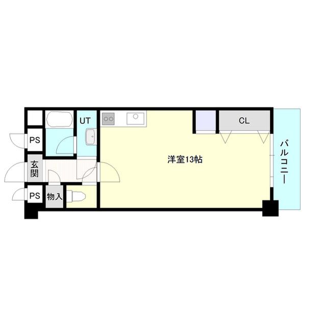 平岸パールハイム(ワンルーム/3階)の間取り写真
