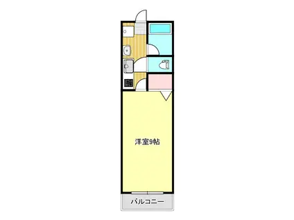 ヴィラ・デ・アッシュ(1K/3階)の間取り写真